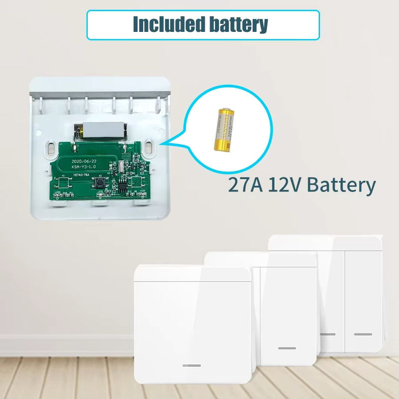 GGBEE Drahtloser intelligenter Lichtschalter mit RF 433 MHz Fernbedienungsrelaisempfänger für LED-Lampen, 1/2/3 Gang DIY-Modul, AC 85-240 V 10 A - Bild 2
