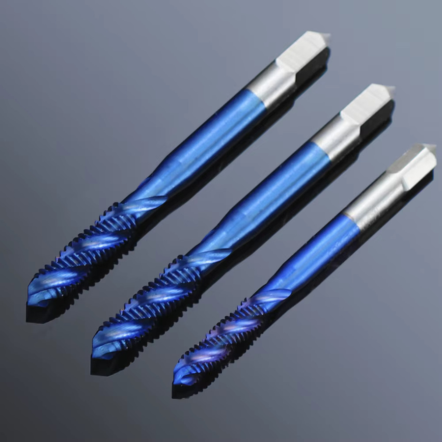 XCAN Metrischer Spiralgewindebohrer aus HSS in Nano-Blau, Set M2-M6 - Bild 2