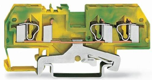 WAGO 281-687/999-950 Schutzleiterklemme mit Zugfeder, Farbe: Grün/Gelb, 50 Stück - Bild 1
