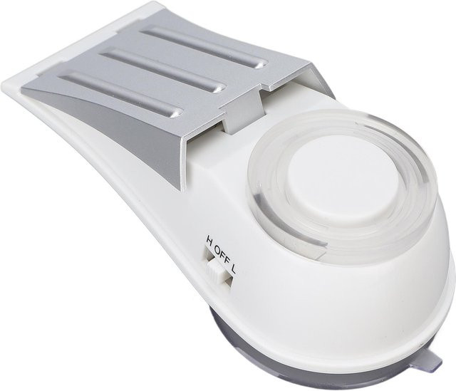 GoolRC Tragbarer Türstopper Alarm aus Edelstahl in Silber oder Weiß mit 125 Dezibel Türsicherheitskeil - Bild 1
