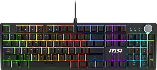 MSI FORGE GK320 Mechanische Gaming Tastatur mit Red Switches, RGB Beleuchtung, QWERTZ Layout, Schwarz - Bild 1