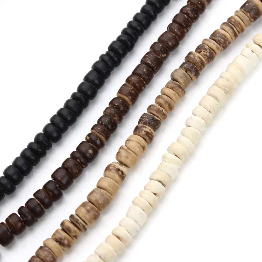 lingsai Holz Spacer Perlen, Weiß, Unisex - Bild 5