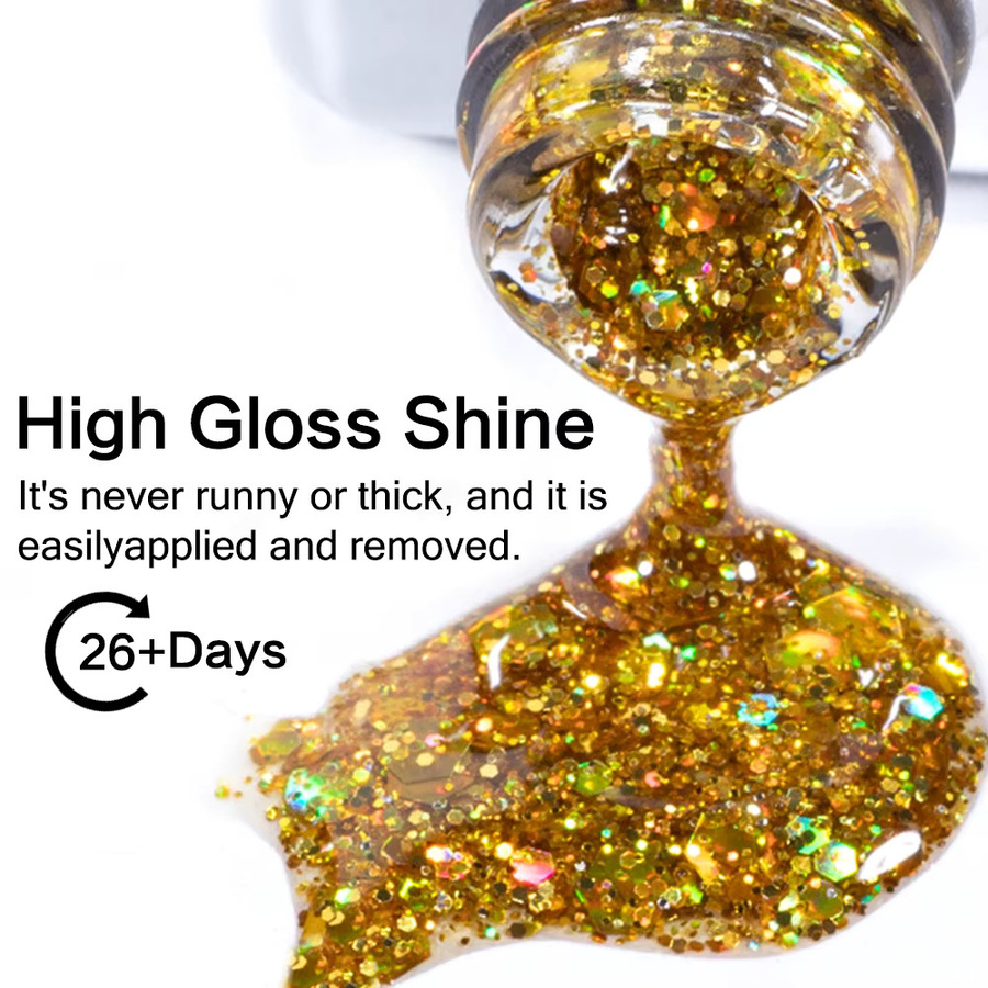 KODIES GEL Sparkle Glitter Gel Nagellack, Schimmernd - Bild 3