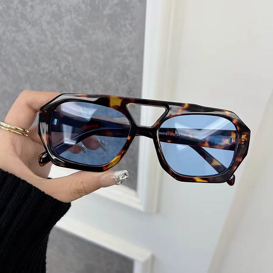ZBHWISH Sonnenbrille, quadratisch, Vollrand, Kunststoff, braun, Damen - Bild 1