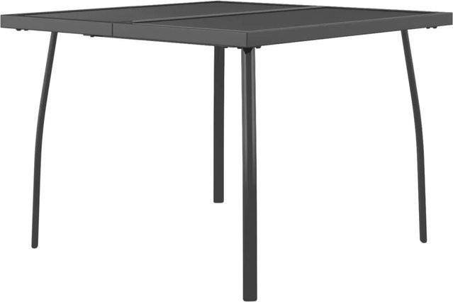 vidaXL Gartentisch aus Stahl in Anthrazit mit modernem Mesh-Design, B/T/H: 100 x 100 x 72 cm - Bild 1