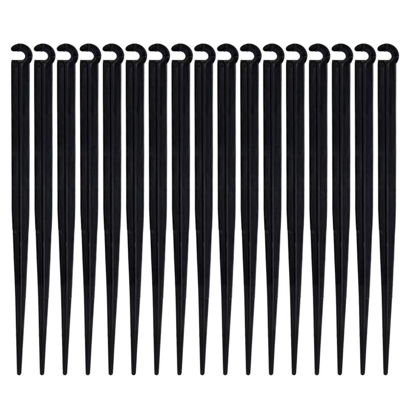 100 Stück C-Typ-Haken 1/4 Zoll mit festem Stiel als Stützhalter für 4/7 mm Schläuche zur Tropfbewässerung in Blumentöpfen und Gewächshäusern - Bild 2