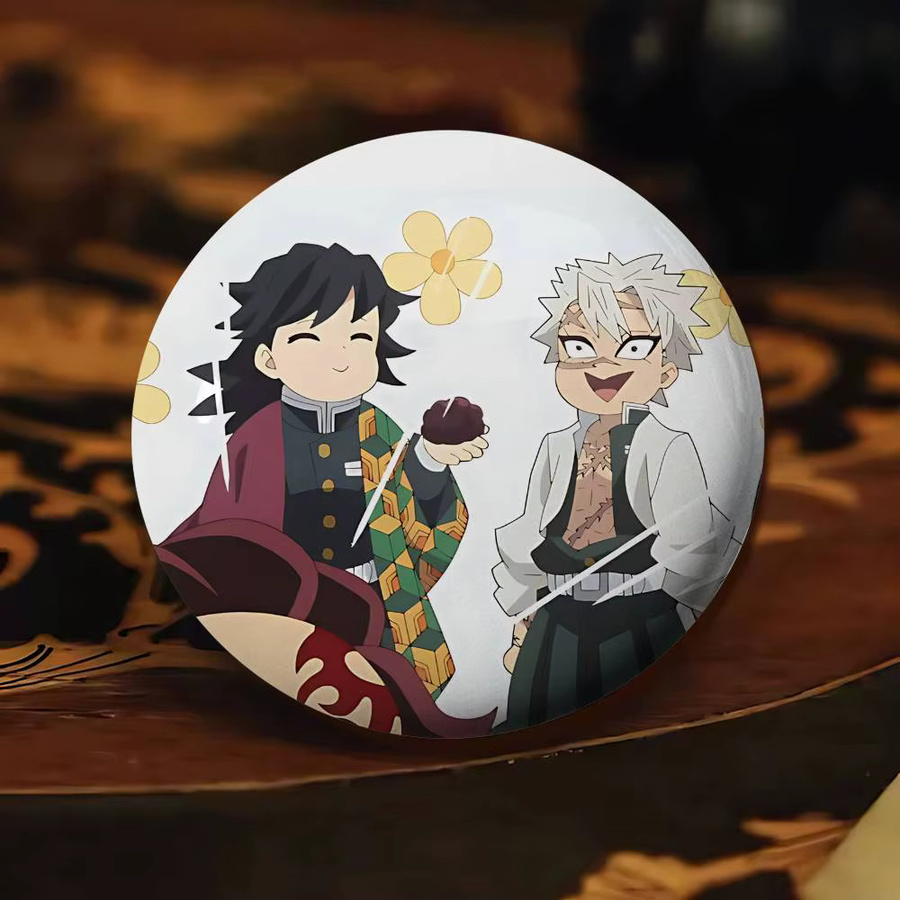 Anstecknadel Weißblech Metall-Badge, S-Sanemi Shina-zugawa Giyuus Abzeichen - Bild 5