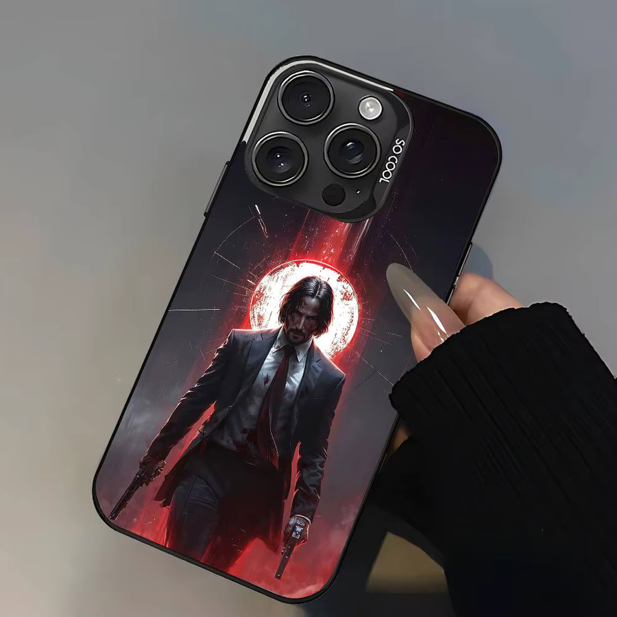 JohnS W-Wick Handyhülle für iPhone 17 16 15 14 13 12 11 Pro Max Plus stoßfeste Rückseite Farbe Silber - Bild 5