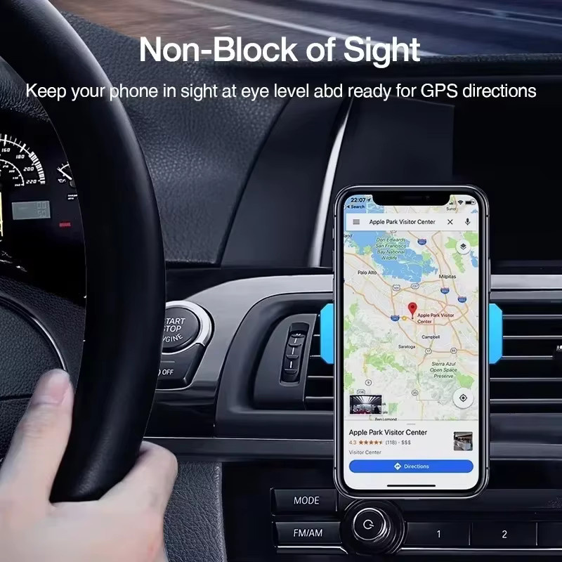 Universelle 360 Grad rotierbare Smartphone Halterung für die Lüftungsschlitze im Auto in Blau mit GPS Navigation Unterstützung für iPhone Samsung und Xiaomi - Bild 4