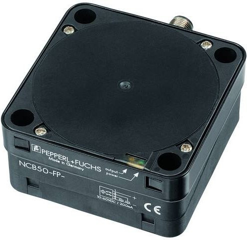 Pepperl+Fuchs Induktiver Sensor NCB50-FP-E2-P4-V1 182958 PNP bündig montierbar in Schwarz - Bild 1