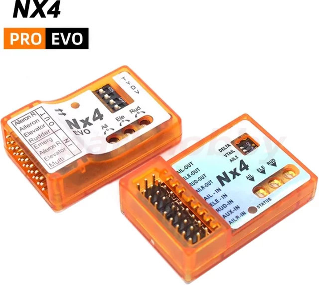 Zmr NX4 Pro Evo Flugcontroller mit 3D Gyroskop Balance Support in Orange für Starrflügel Flugzeugsteuerung - Bild 1