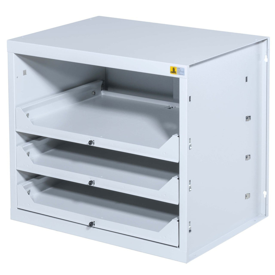 BIGBOXX Kofferschrank aus Metall in Weiß mit Türen und Schubladen - Bild 1