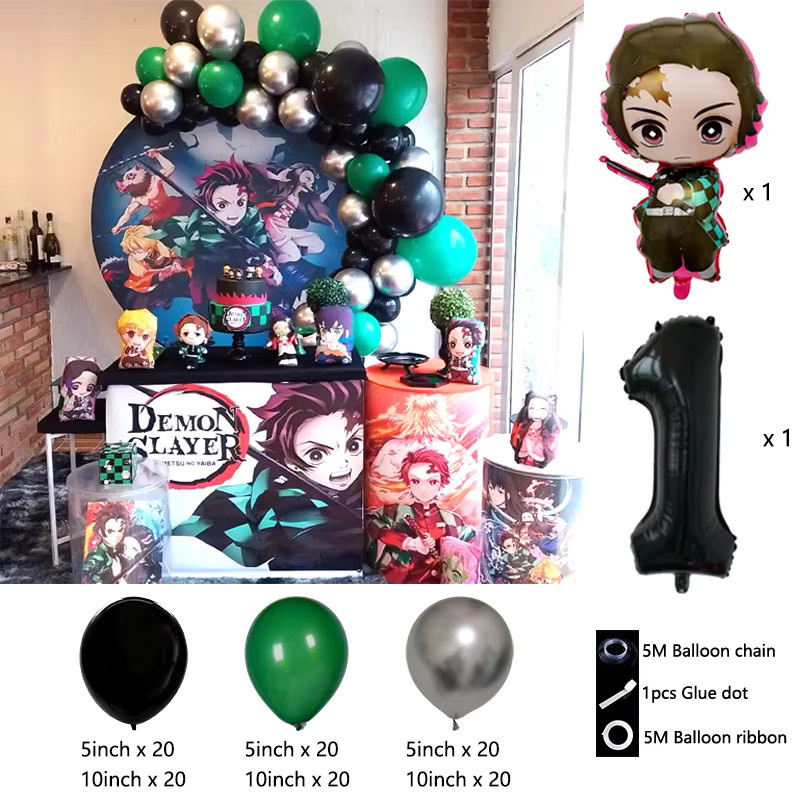 Bandai Kimetsu No Yaiba Anime Ballongirlande Montage-Set bunte Partydekoration für Kinder - Bild 2
