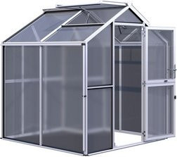KGT Gewächshaus Galant II in Silber, 4,5 m², 10 mm HKP, B/L: 2,16 x 2,38 m - Bild 3