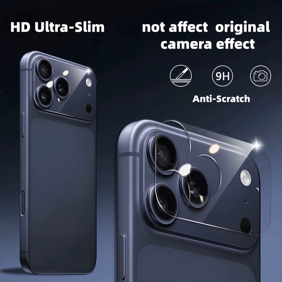 2 Stück Glasfaser-Kameraobjektivschutzfolie für Apple iPhone 17 Pro Max und iPhone 17 Pro, transparent, kratzfeste Bildschirmabdeckung - Bild 6