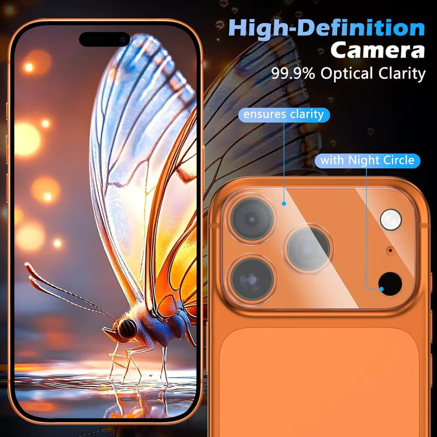 3-teiliger Kameraobjektivschutz aus gehärtetem Glas für iPhone 17 Pro Max, 17 Air, 17 Pro, 16 und 15, transparent, 9H-Härte und kratzfest - Bild 4