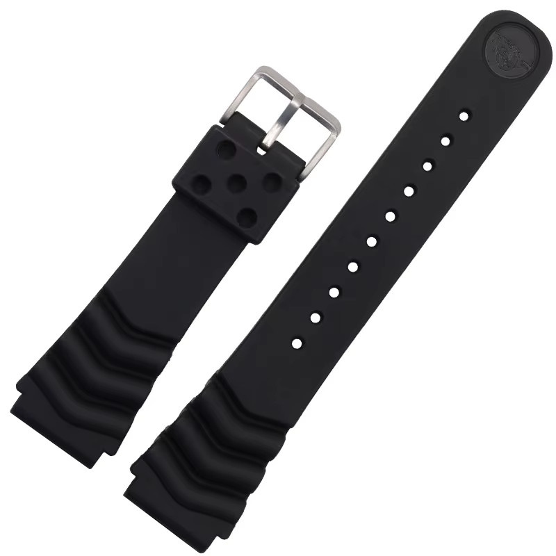 TINUORA Uhrenarmband Silikon, Schwarz, Herren, 18/20/22mm - Bild 3