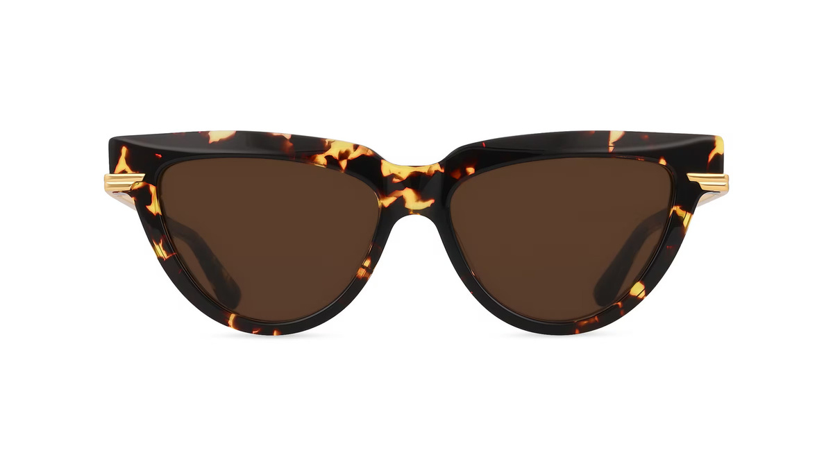 Bottega Veneta BV1265S Sonnenbrille Butterfly, Vollrand, Acetat, Unisex, braun, gold - Bild 1