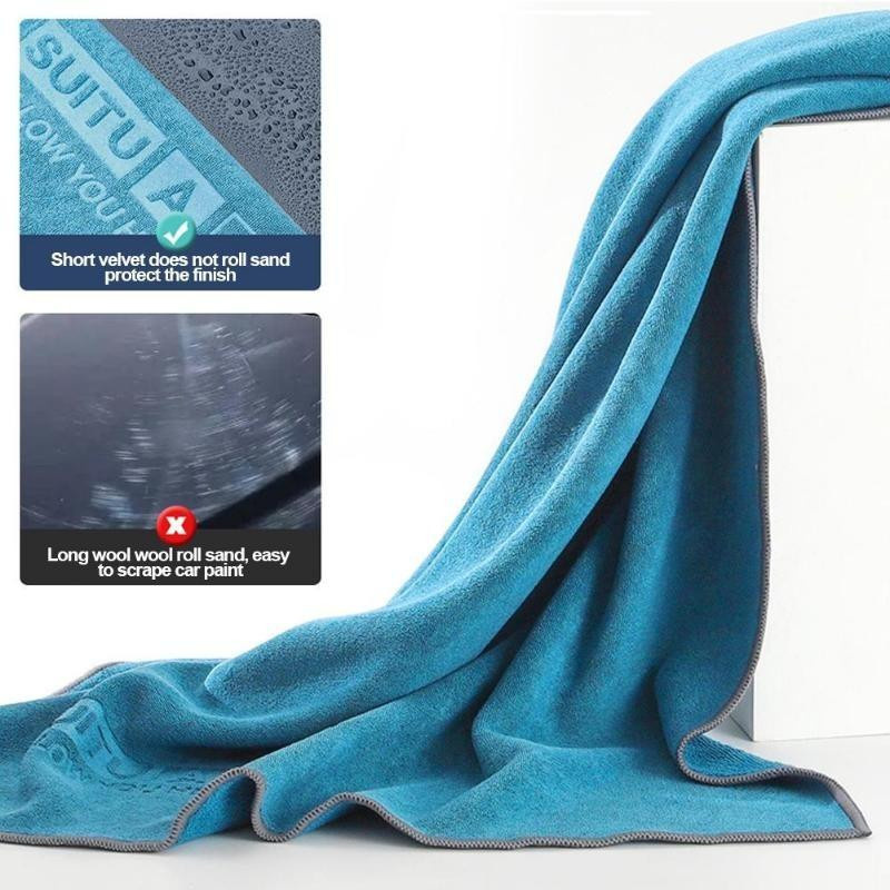 YJSTY Auto-Mikrofaser-Handtuch zur Autopflege und Detailierung, Blau, 30 x 60 cm - Bild 7