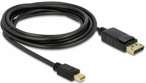 Delock Mini-DisplayPort auf DisplayPort Adapterkabel in Schwarz, 3m, 4K UHD - Bild 1
