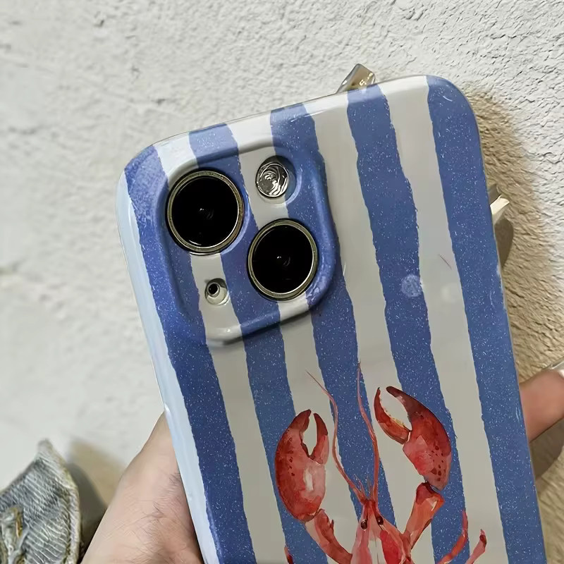 Blaue glänzende Hartplastik-Handyhülle mit Hummer-Design für Google Pixel 7 7a 8 8a 9 9a Pro XL 5G - Bild 2