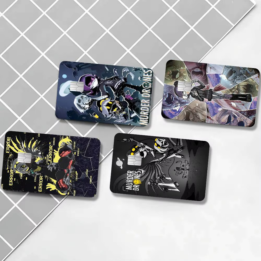 M-Murder D-Drones Anime Aufkleber Set, 4 Stück, Multicolor, ultradünne Schutzfolien für Debitkarten - Bild 3