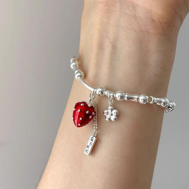 YULIN Armband, Silber, Erdbeer-Charms, Damen - Bild 1