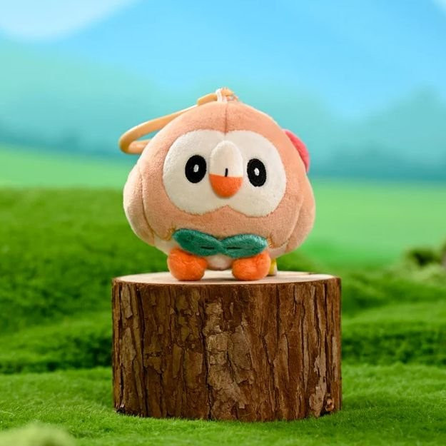 Potdemiel Pokémon Rowlet, Plüsch Stofftier, Schlüsselbund, mini - Bild 1