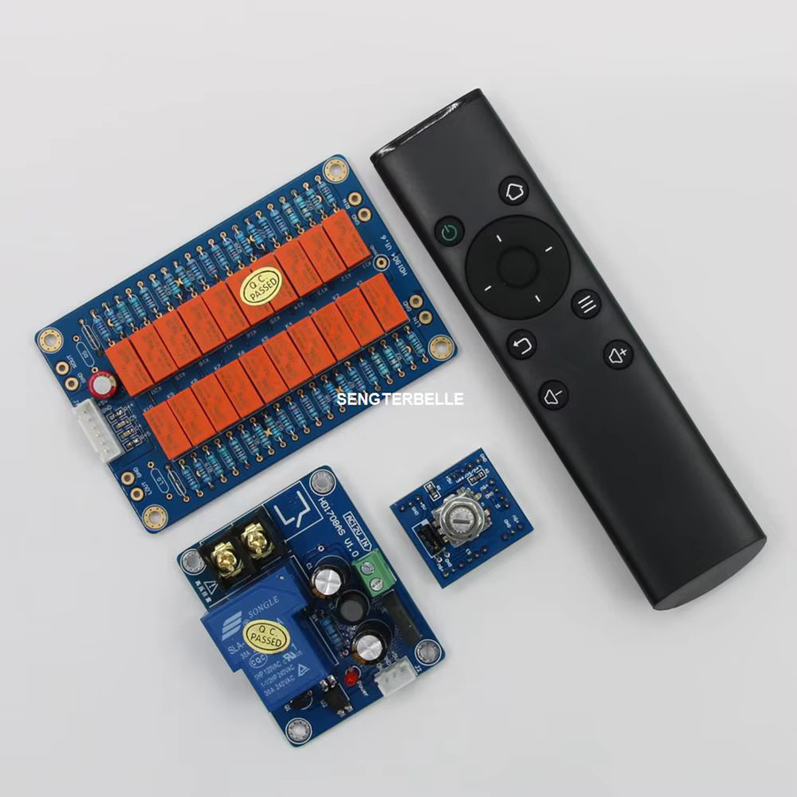 SENGTERBELLE Hifi Remote Relay Resistance Volume Control Board Passiver Vorverstärker in Blau - Bild 2