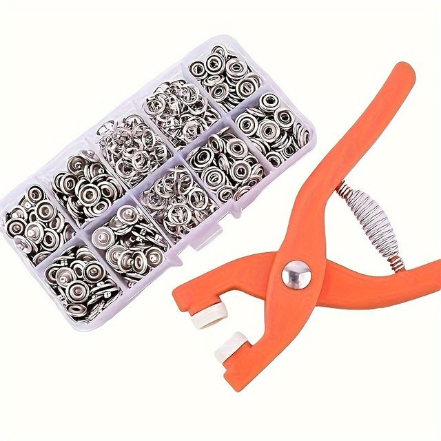 50er-Set handbetriebene Druckknopfzangen für DIY-Nähzubehör und handgefertigte Kleidung - Bild 1