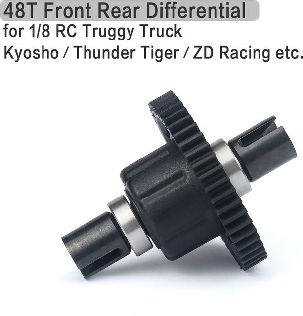 ZD Racing 48T M1 Center Differential, Metall, Schwarz - Bild 1