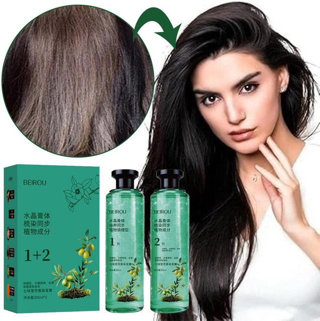 Gel-Shampoo Haarfärbemittel mit Pflanzenextrakt, Unisex - Bild 1