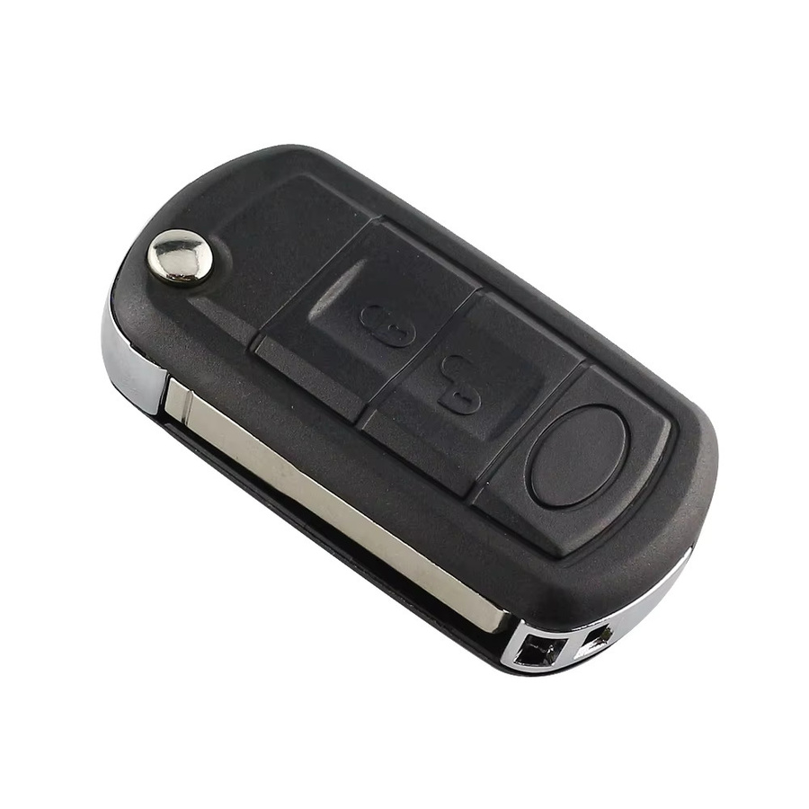 YIQIXIN Smart Remote Autoschlüssel für Land Rover Sport Discovery 3 LR3 2006-2009, 3 Tasten, 315/433 MHz, ID46 PCF7941 Chip, Uncut HU101 Klinge, Schwarz - Bild 2