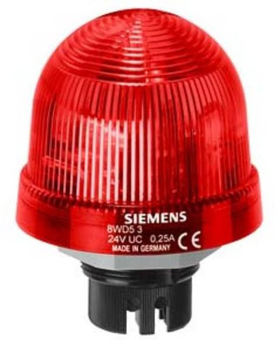 Siemens Signallampe 8WD5320-0CB in Rot, Durchmesser: 7,0 cm, Höhe: 6,6 cm - Bild 1
