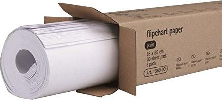 Legamaster Flipchartblock Papier, weiß, kariert, 1 Block mit 20 Blatt, B: 98 cm, H: 65 cm - Bild 1