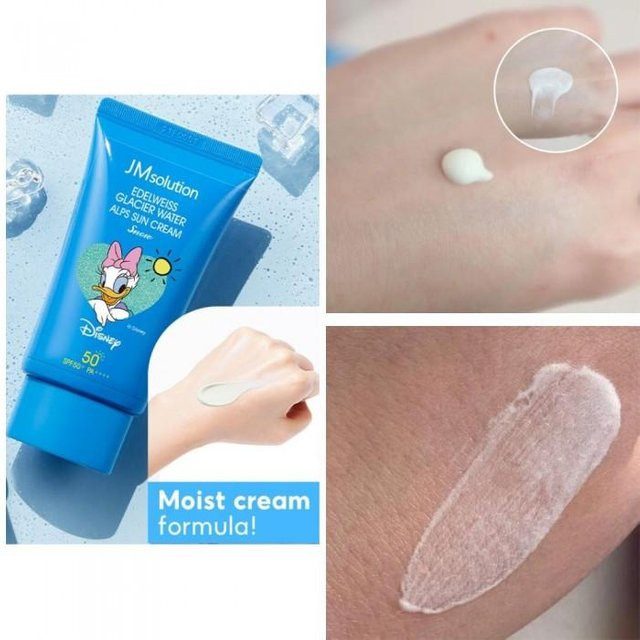 JM Solution Edelweiss Glacier Water Alps Moist Suncream, LSF 50+, 50 ml - Bild 1
