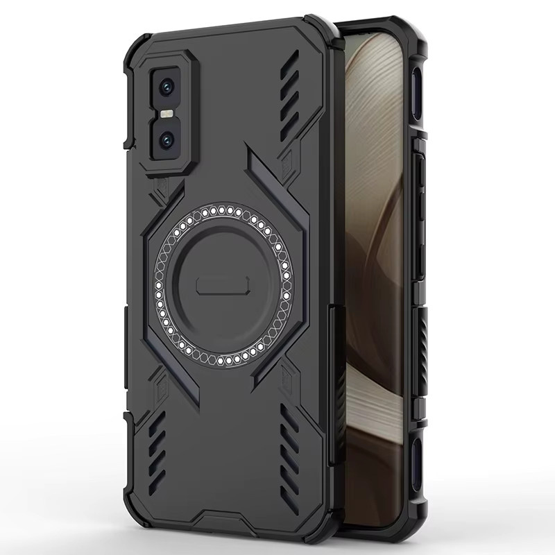 Magnetische Handyhülle für Infinix GT 30 PRO 5G Hot 50 Pro 4G Note 50S 60 mit Wärmeableitung und stoßfestem Schutz in Schwarz und Lila - Bild 6