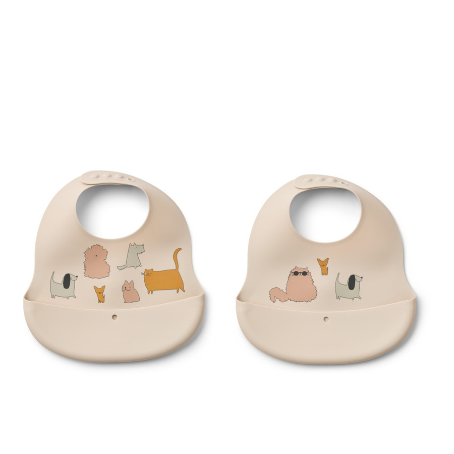 Liewood Silicone Crumb Catcher Lätzchen 2er-Pack Beige - Bild 1