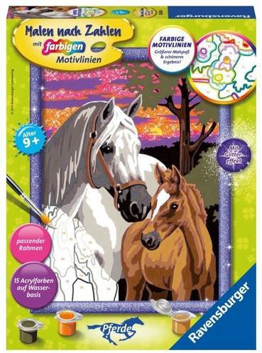 Ravensburger Pferde im Sonnenuntergang, Malen nach Zahlen, ab 9 Jahren - Bild 1