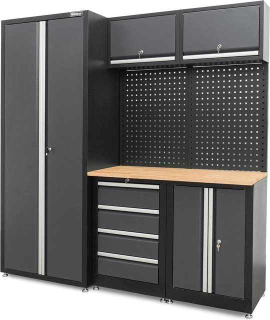 Weber Schranksystem Serie 450, 8-teilig, grau - Bild 1