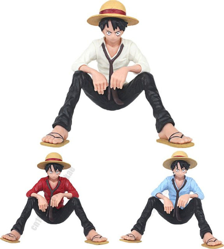 TAKARA TOMY One Piece Anime Figur Luffy mit veränderbarem Gesicht, mehrfarbig, Höhe: 10 cm - Bild 1