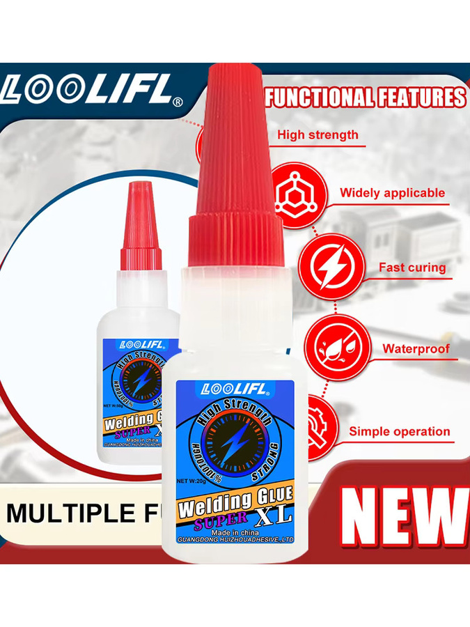 LOOLIFL Epoxidharz-Mehrzweckkleber, hochfester Instant-Schnellschweiß-Kleber, transparent, 20 ml - Bild 4