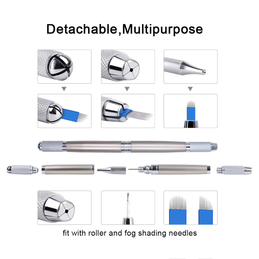 Biomaser Eyebrow Kit Permanent Make-up Maschine, Microblading Pen mit Nadeln und Klingen - Bild 2