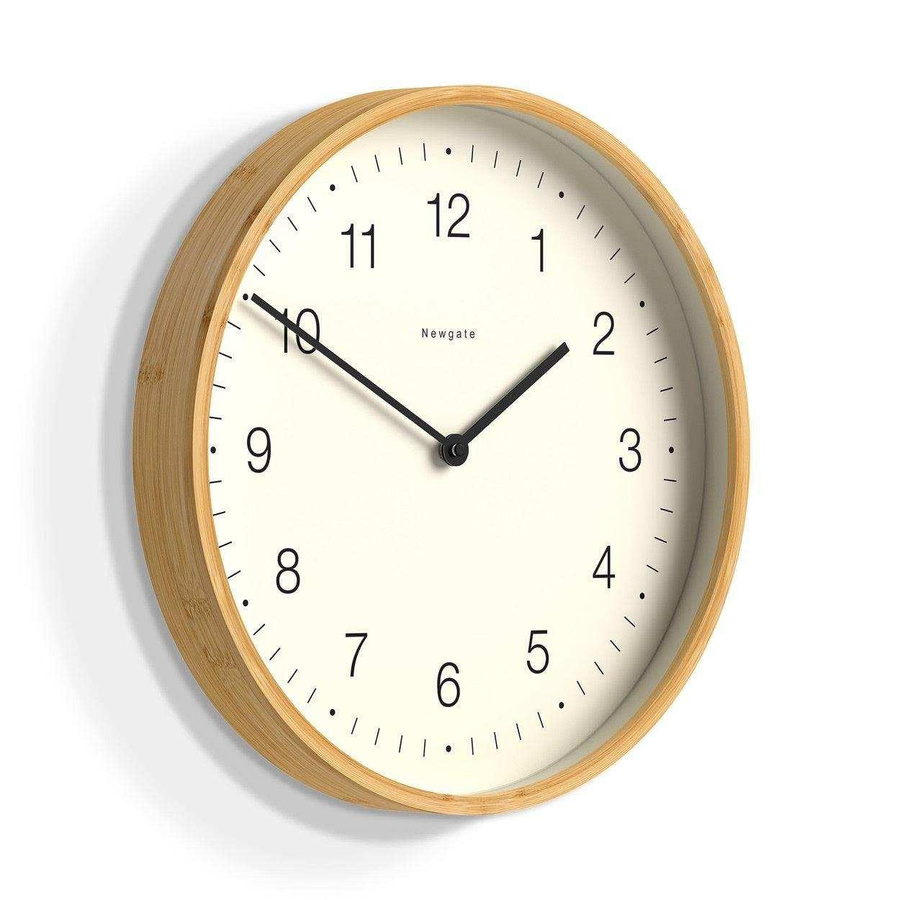 Newgate Mauritius Wanduhr aus Bambus in Beige und Weiß, rund, Durchmesser: 38 cm - Bild 1
