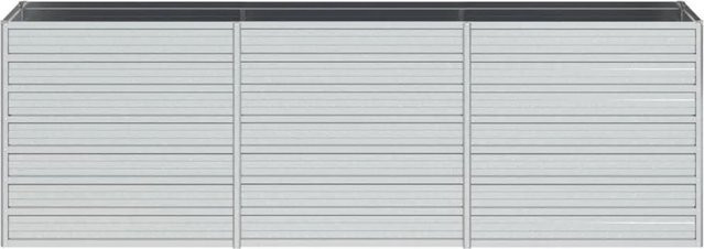 vidaXL Garten-Hochbeet aus verzinktem Stahl in Silber, B/T/H: 240 x 40 x 77 cm - Bild 1
