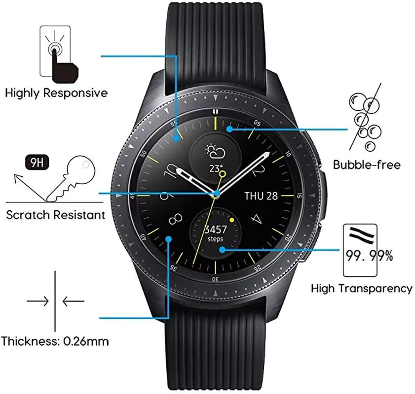 Schutzfolie Glas für Samsung Watch, transparent - Bild 4