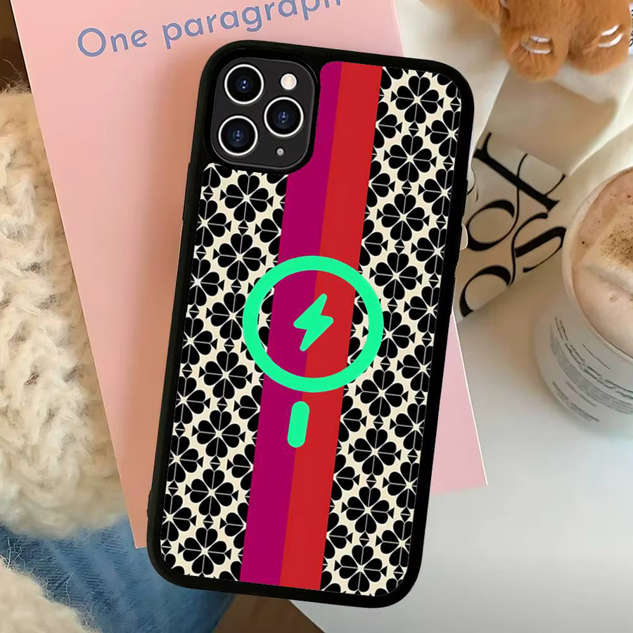 K-Kate S-Spade MagSafe Handyhülle für iPhone 16 15 14 13 12 11 Pro Max Plus mit magnetischer kabelloser Ladung in Multicolour - Bild 2