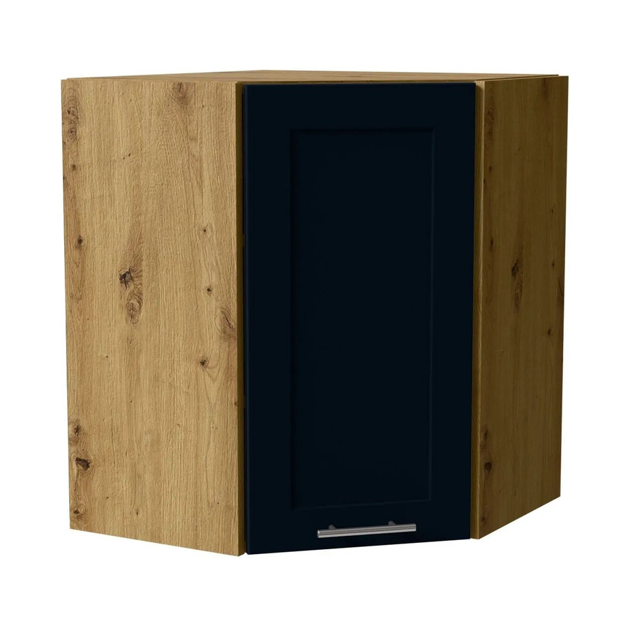 Feldmann-Wohnen Eckhängeschrank Oslo W10 in Eiche Artisan und Indigo Matt mit Soft-Close-Türen, B/T/H: 60 x 60 x 72 cm - Bild 2