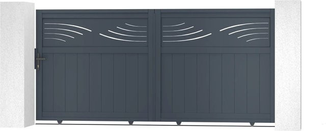 Casanoov Elektrisches Schiebetor Halti aus Aluminium in Grau inklusive Schiebetorantrieb Ranger C300, B/H: 300 x 140 cm - Bild 1