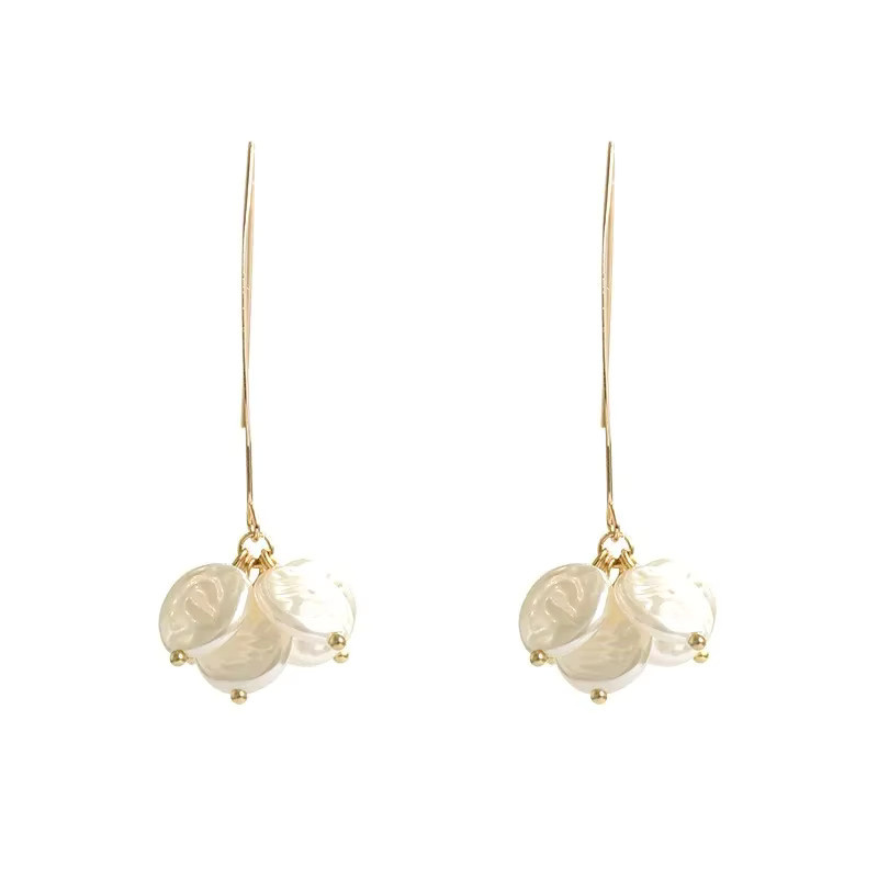 LENNIK Blumenohrringe, Gold, Perle, Damen - Bild 3